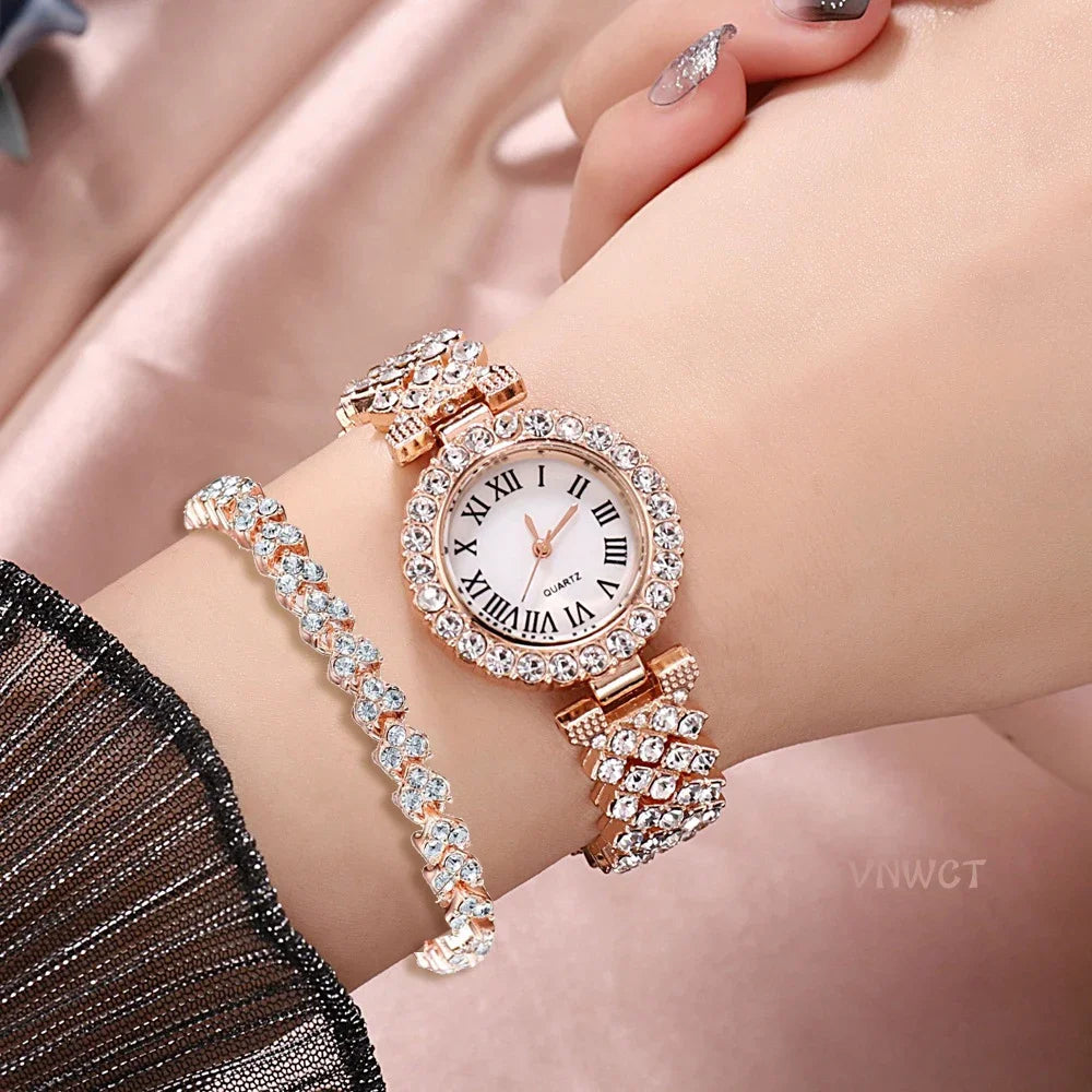 Women Quartz Watch Bracelet Fashion Wrist Watches for Women Stainless Steel Band Strap Female Clock Wristwatch Zegarek Damski