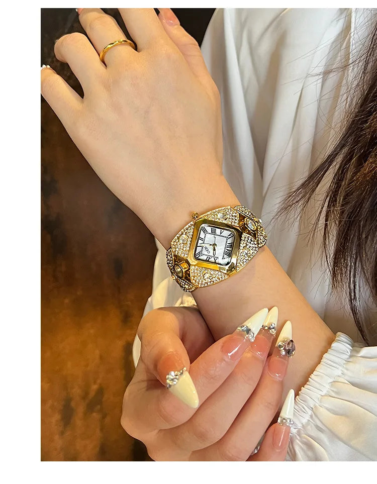 Elegant Rhinestone Ladies Bracelet Watch