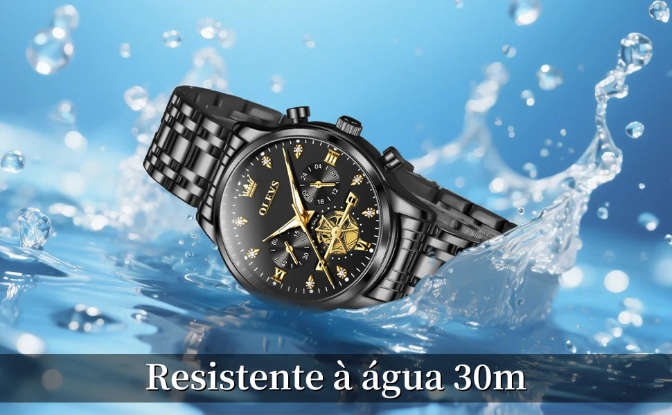 OLEVS Original Fashion Ladies Quartz Wristwatch Waterproof Luminous Multifunction Women Watches Gifts Box Reloj 2897