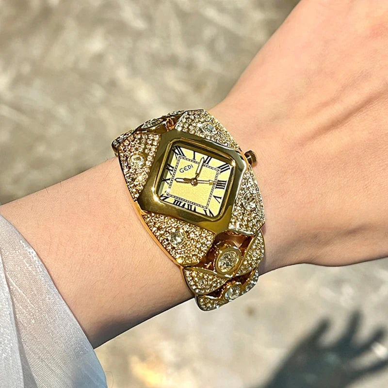 Elegant Rhinestone Ladies Bracelet Watch