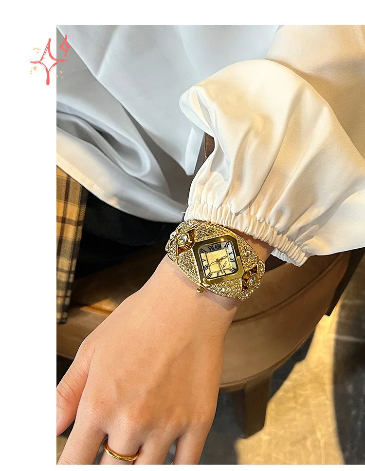 Elegant Rhinestone Ladies Bracelet Watch