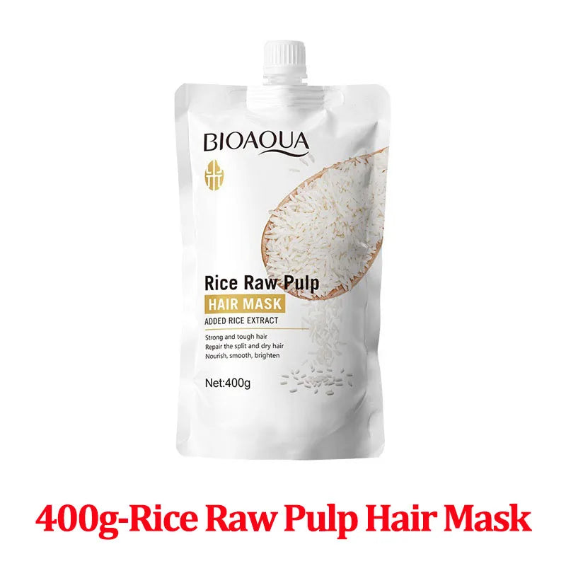 1Magical Keratin Hair Mask 5 Seconds Repair Damaged Frizzy Hair Soft Smooth Shiny Rice Moisturizing Hair Care-5