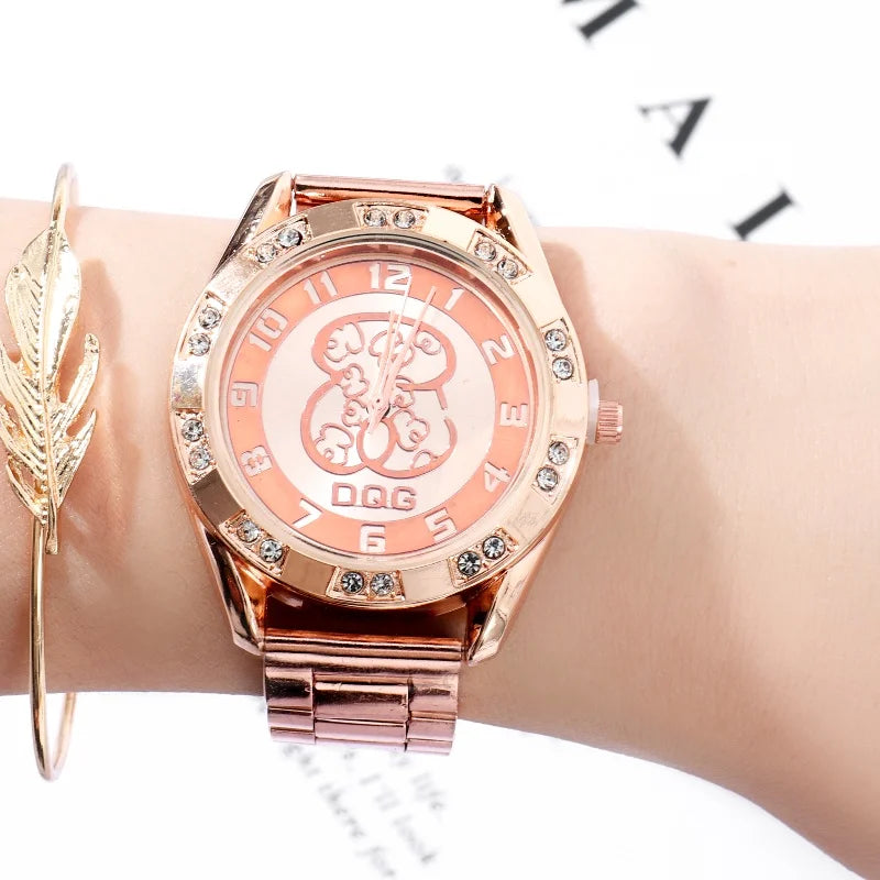 Luxury Ladies Watches High Quality Stainless Steel Women Quartz Watch For Women Reloj Mujer Dress WristWatch Bear Clock 2024
