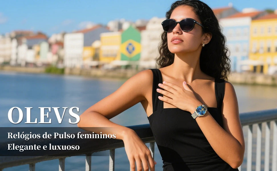 OLEVS Original Fashion Ladies Quartz Wristwatch Waterproof Luminous Multifunction Women Watches Gifts Box Reloj 2897