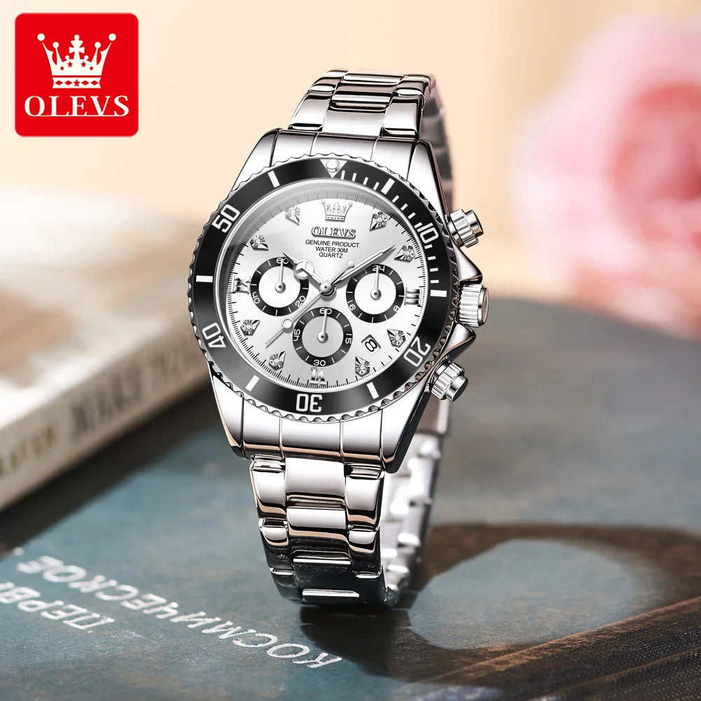 OLEVS 5632 Luxury Women Watch Original Quartz Watch Multi Functional HD Date Waterproof Luminous Chronograph Women Gift Watch