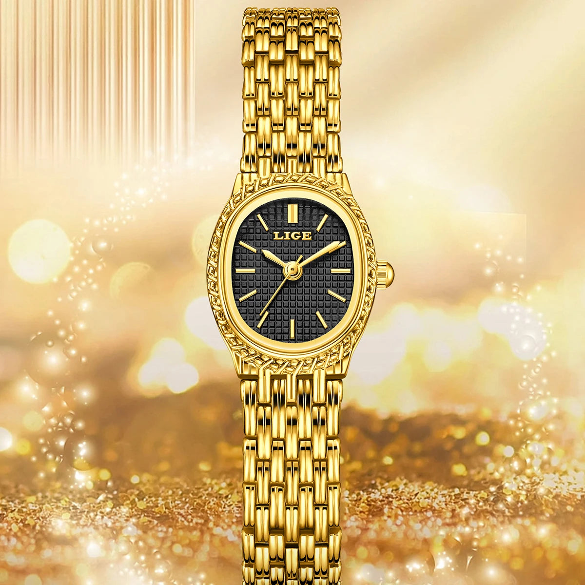 LIGE 2026 Elegant Quartz Woman Watch Classic Fashion Luxury Simple Dial Waterproof Ladies Bracelet Women's Wristwatch Clock Gift