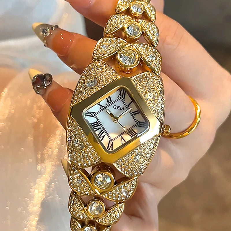 Elegant Rhinestone Ladies Bracelet Watch
