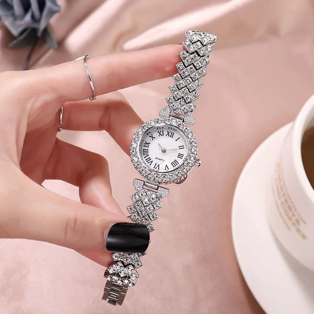 Women Quartz Watch Bracelet Fashion Wrist Watches for Women Stainless Steel Band Strap Female Clock Wristwatch Zegarek Damski
