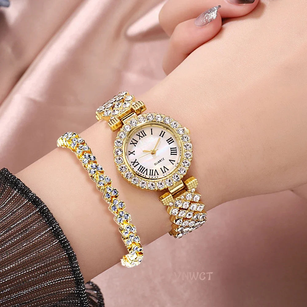 Women Quartz Watch Bracelet Fashion Wrist Watches for Women Stainless Steel Band Strap Female Clock Wristwatch Zegarek Damski