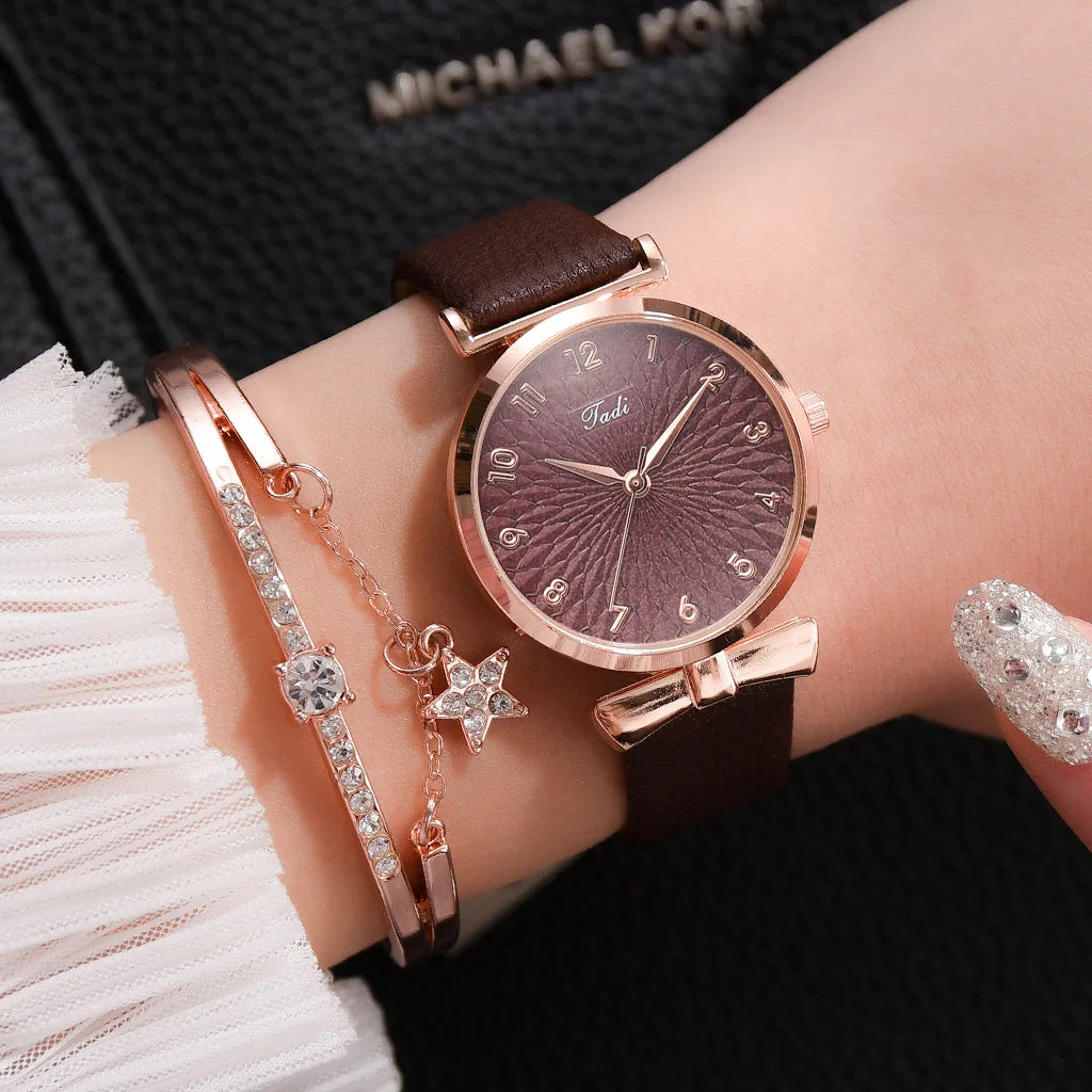 Women Bracelet Set Quartz Watches For Women Rose Gold Magnetic Watch Ladies Pink Dial Wrist Watch Clock Female Relogio Feminino