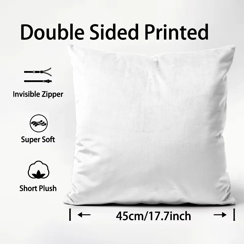 S-SmithS-F-FashionS-P-Paul Pillow Case Anti-dustmite Pillowcase Invisible zipper silky short plush Sofa cushion cover