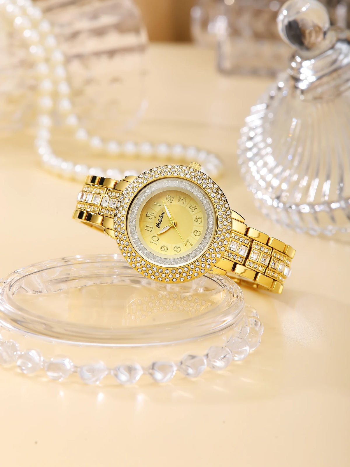 Luxury Rhinestone Bracelet Quartz Watch