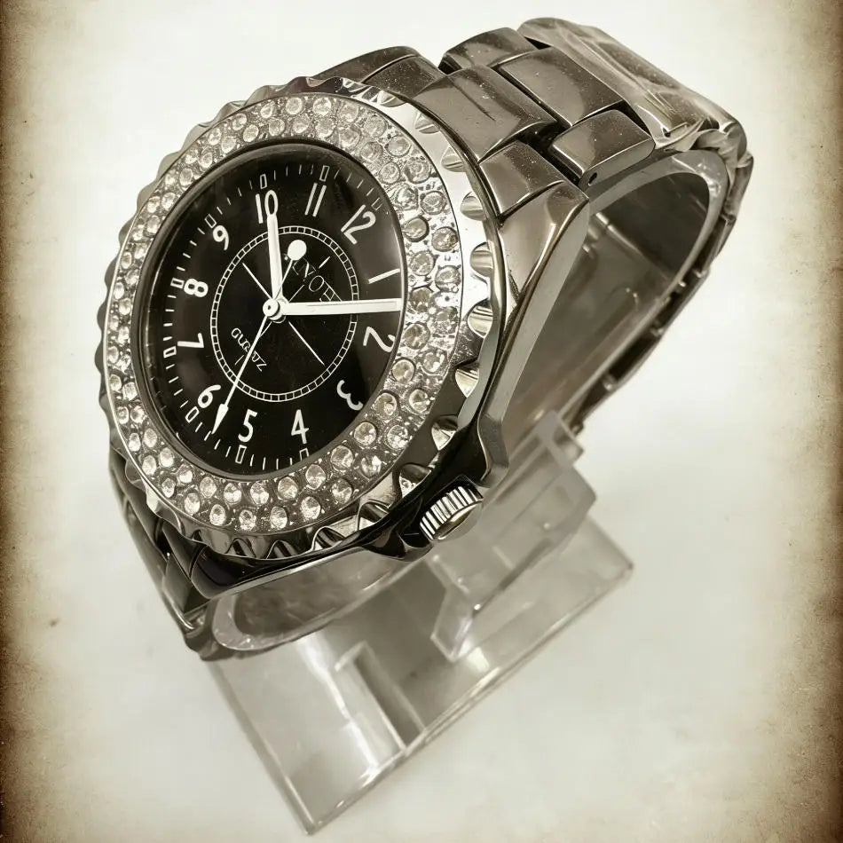 Promotion Item Fashion Women Rhinestone Quartz Wrist Watch Black Dial Nice Gift Ship With Tracking Number Wholesale Price