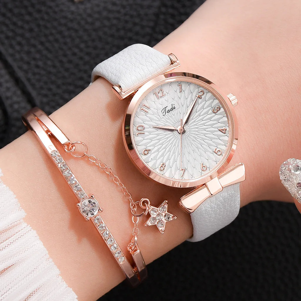 Women Bracelet Set Quartz Watches For Women Rose Gold Magnetic Watch Ladies Pink Dial Wrist Watch Clock Female Relogio Feminino