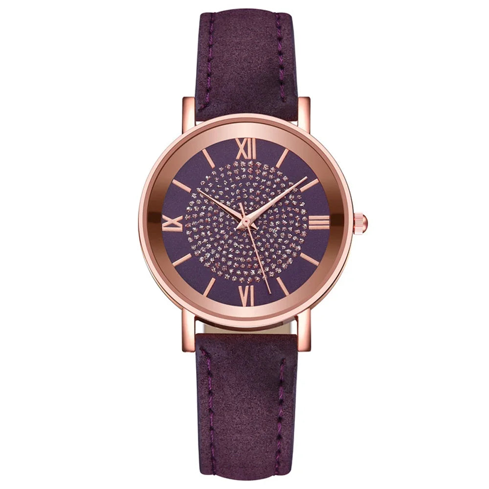 2025 New Women Watch Luxury Female Quartz Wristwatch Leather Belt Dial Casual Fashion Bracelet Ladies Girls Clock Gifts