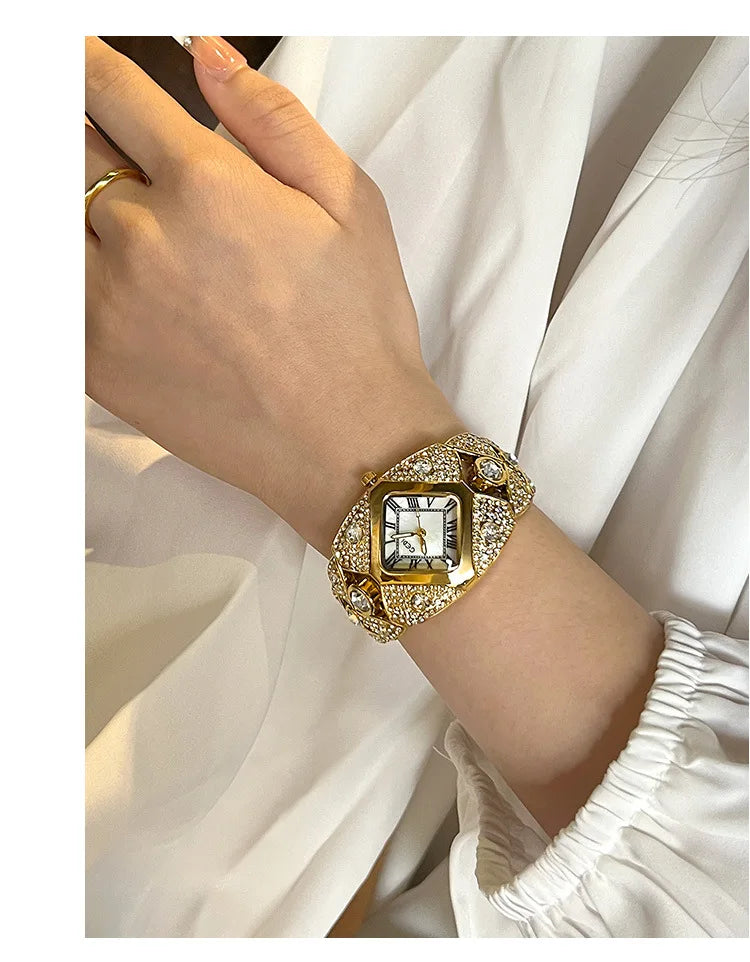 Elegant Rhinestone Ladies Bracelet Watch