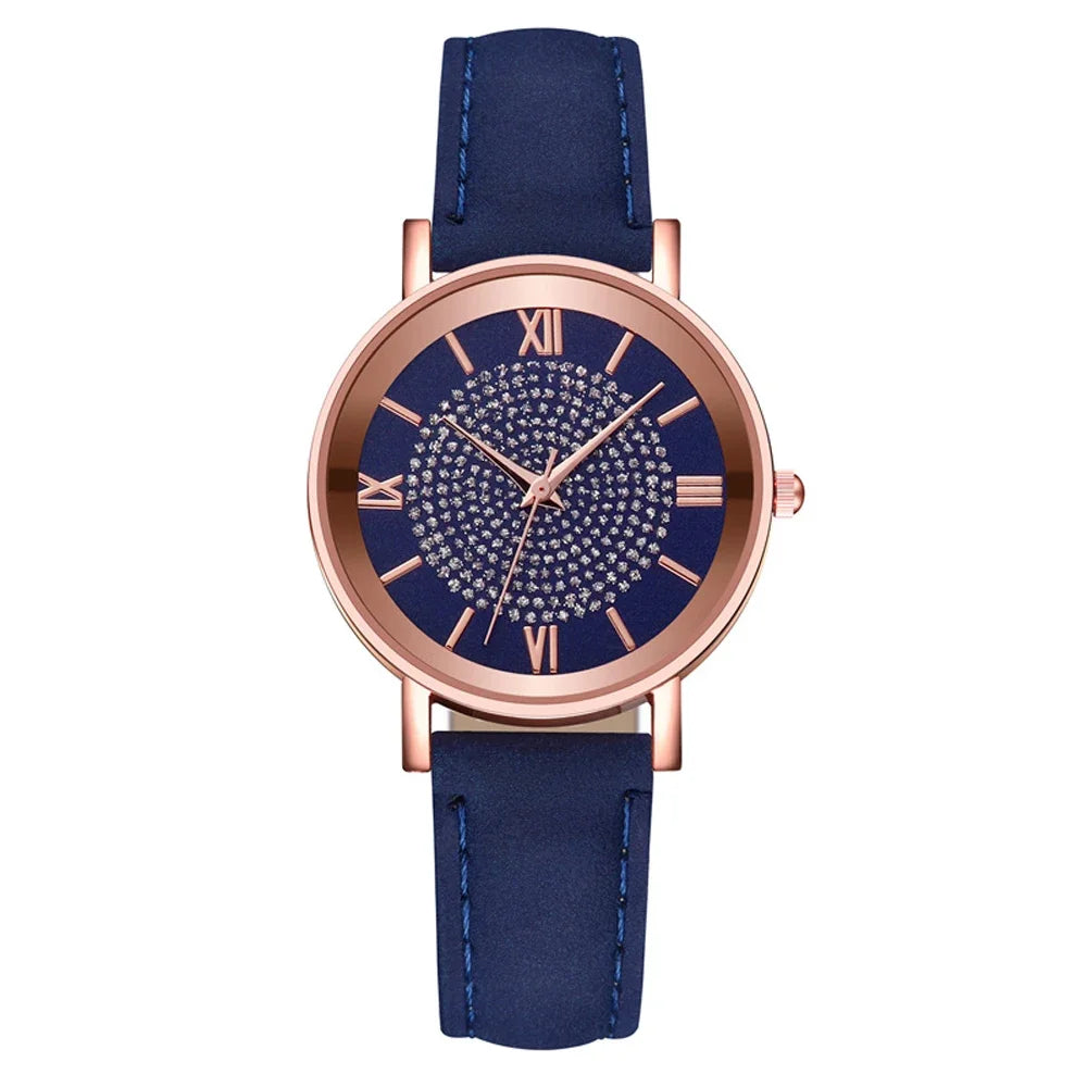 2025 New Women Watch Luxury Female Quartz Wristwatch Leather Belt Dial Casual Fashion Bracelet Ladies Girls Clock Gifts