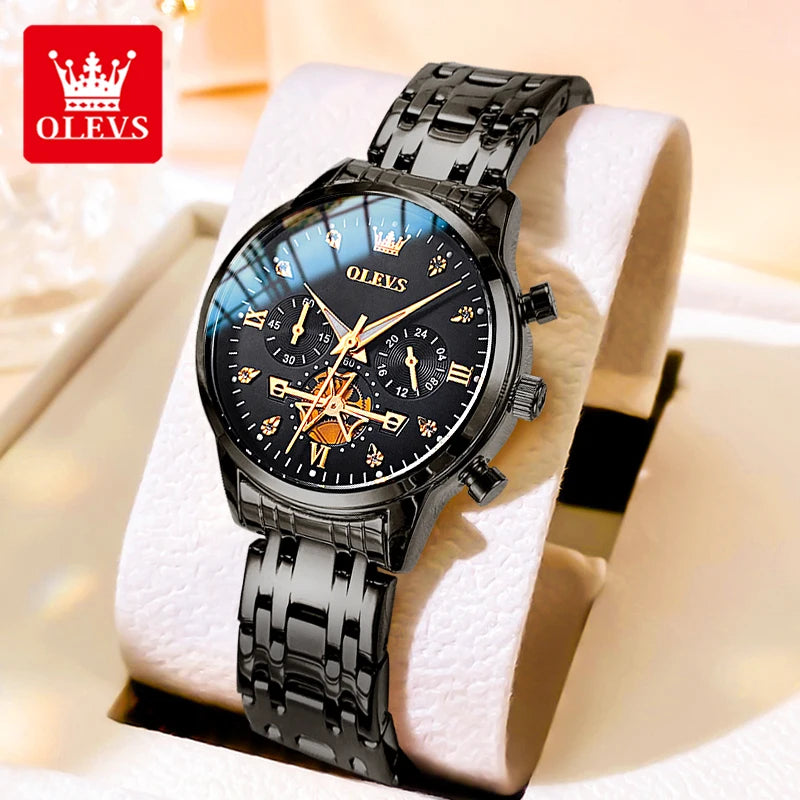 OLEVS 2897 Watches for Women Original Ladies Watch Waterproof Chronograph Sports Business Elegant Women's Quartz Wristwatches