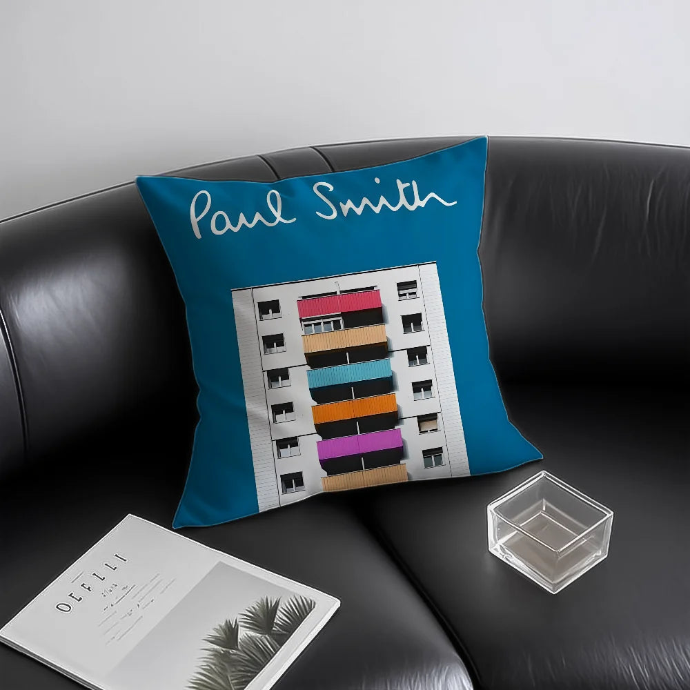 S-SmithS-F-FashionS-P-Paul Pillow Case Anti-dustmite Pillowcase Invisible zipper silky short plush Sofa cushion cover