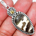 Natural Snake Skin Jasper & Citrine Pendant P-1500 SDP152826-0
