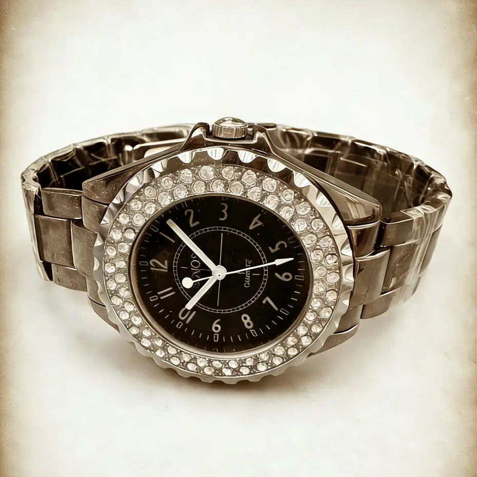 Promotion Item Fashion Women Rhinestone Quartz Wrist Watch Black Dial Nice Gift Ship With Tracking Number Wholesale Price