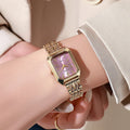 Elegant Rectangle Luxury Ladies Quartz Watch Stainless Steel Strap Women Wristwatch Reloj Mujer Relogio Feminino Female Gift