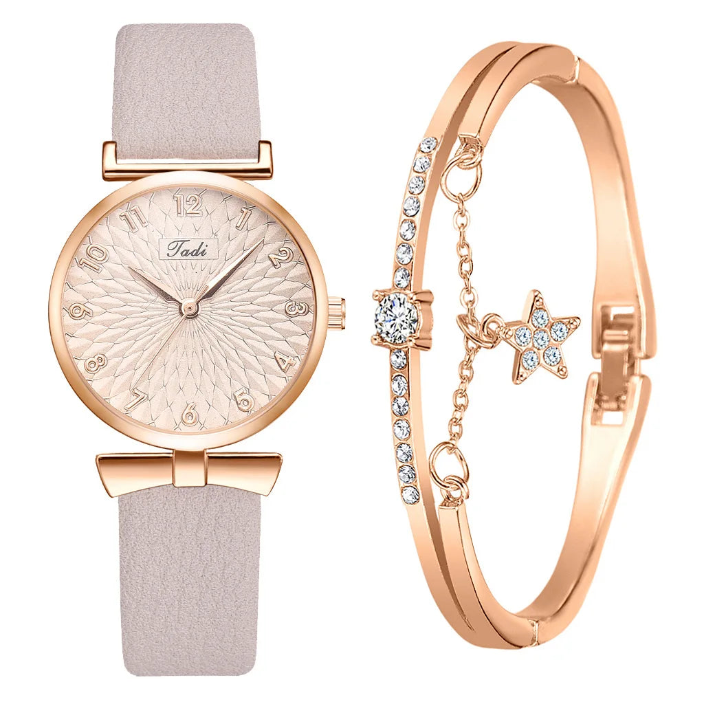 Women Bracelet Set Quartz Watches For Women Rose Gold Magnetic Watch Ladies Pink Dial Wrist Watch Clock Female Relogio Feminino