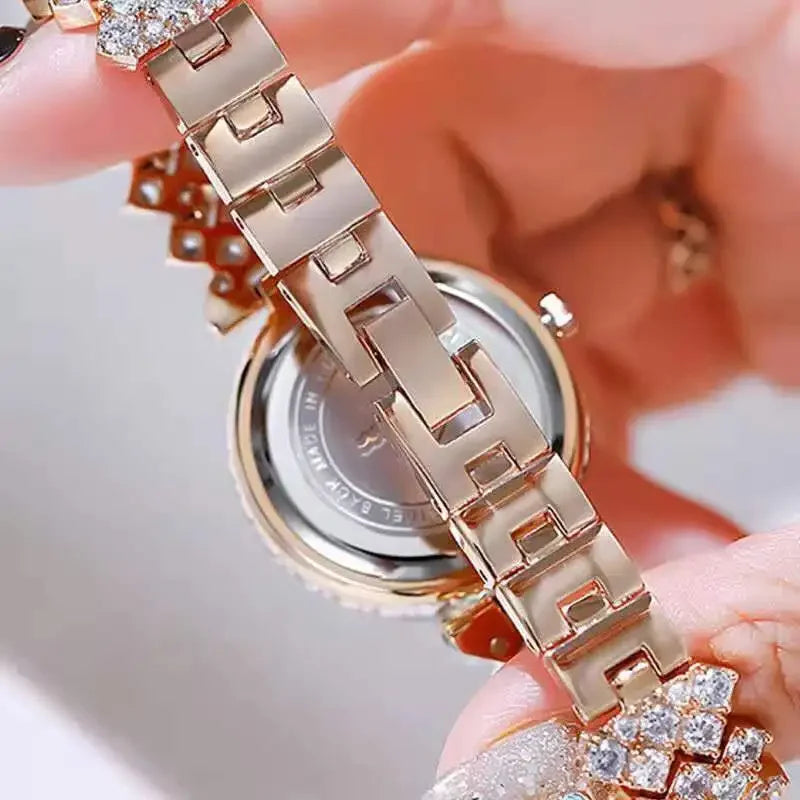 Women Quartz Watch Bracelet Fashion Wrist Watches for Women Stainless Steel Band Strap Female Clock Wristwatch Zegarek Damski