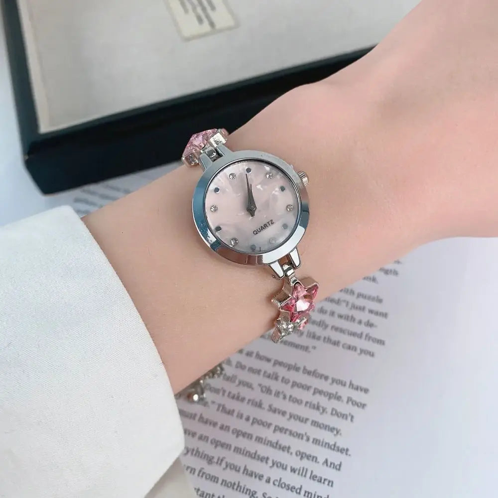 Fashion Adjustable Bracelet Watch Rhinestone Alloy Quartz Watch Ladies Wristwatch for Women Girls