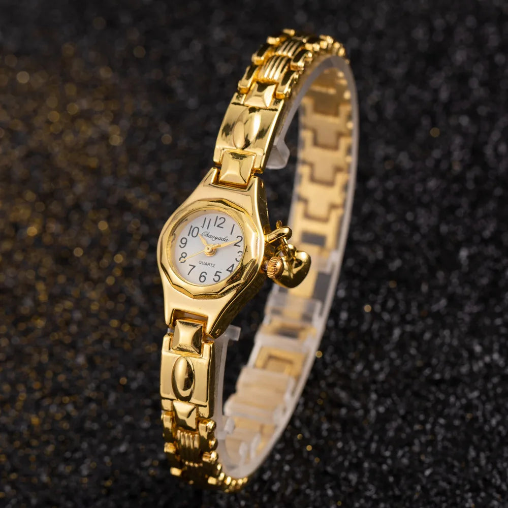 Gold Dial Elegant Quartz Bracelet Watch