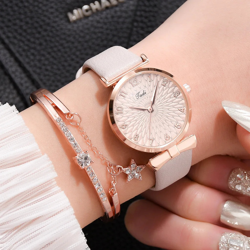 Women Bracelet Set Quartz Watches For Women Rose Gold Magnetic Watch Ladies Pink Dial Wrist Watch Clock Female Relogio Feminino