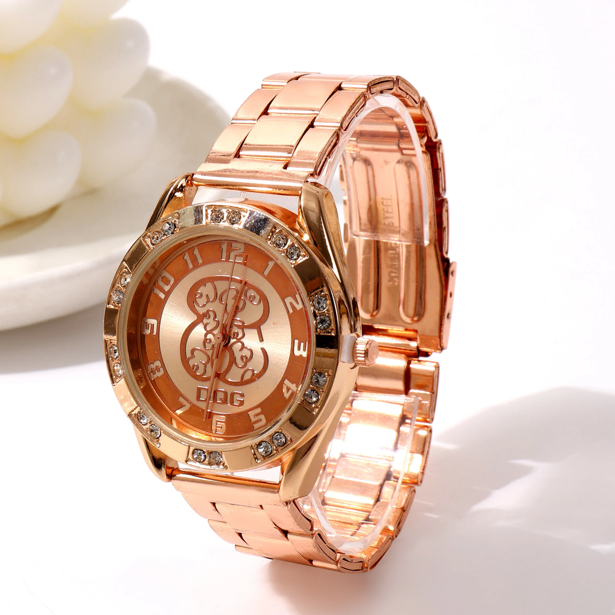 Luxury Ladies Watches High Quality Stainless Steel Women Quartz Watch For Women Reloj Mujer Dress WristWatch Bear Clock 2024