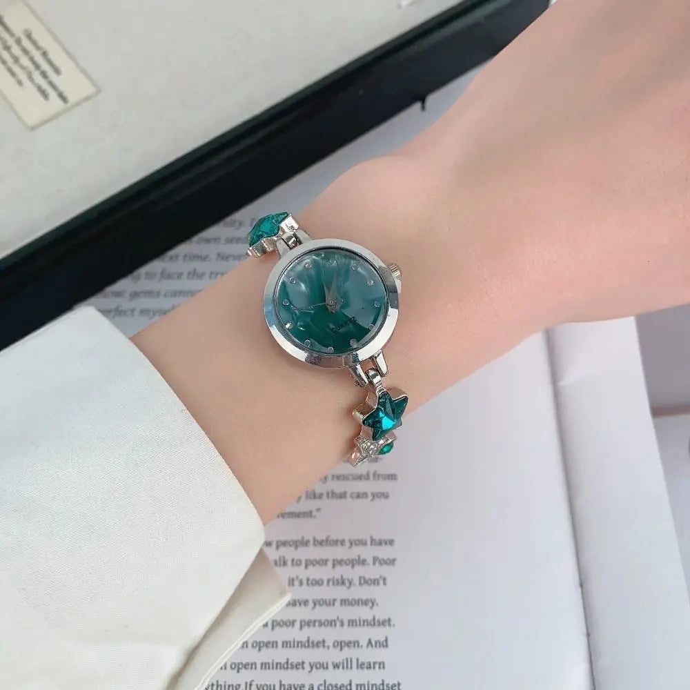 Fashion Adjustable Bracelet Watch Rhinestone Alloy Quartz Watch Ladies Wristwatch for Women Girls