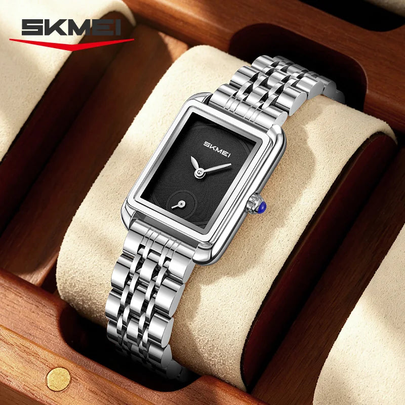 SKMEI 2670 Simple Fashion Elegant Rectangle Women Watches Analog Quartz Wristwatches Reloj Mujer Girls Clock Gift（Without Box）