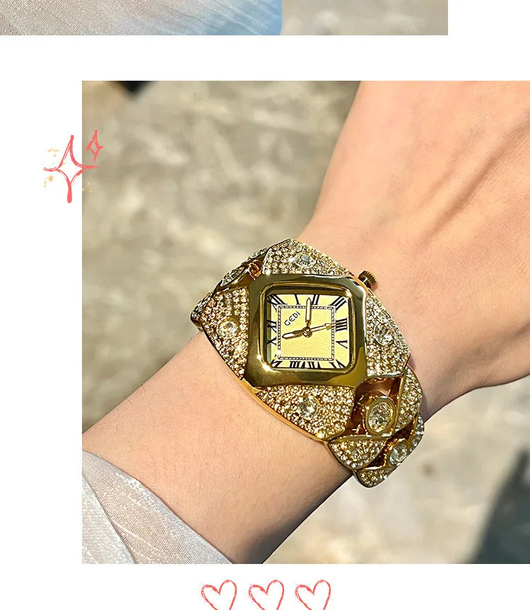 Elegant Rhinestone Ladies Bracelet Watch