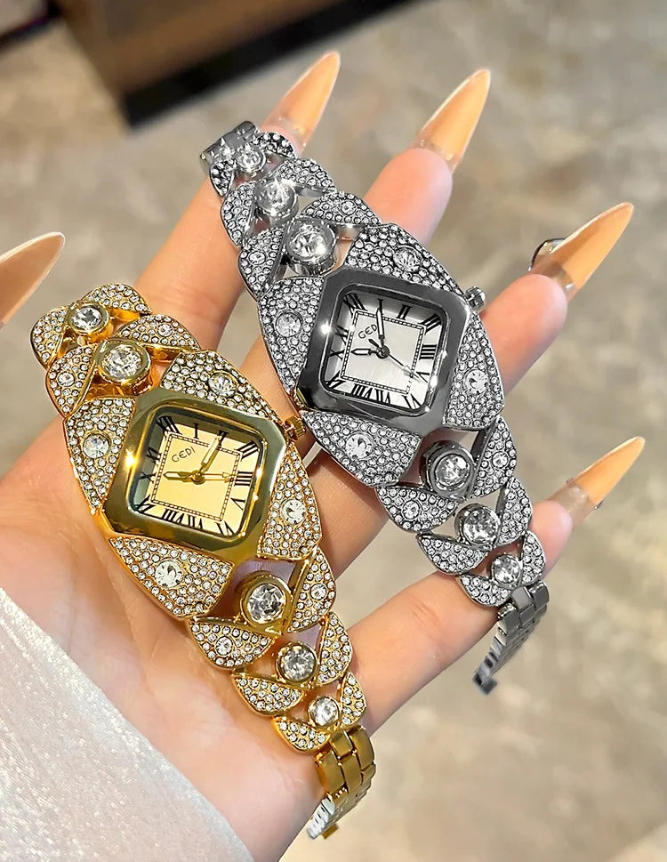 Elegant Rhinestone Ladies Bracelet Watch