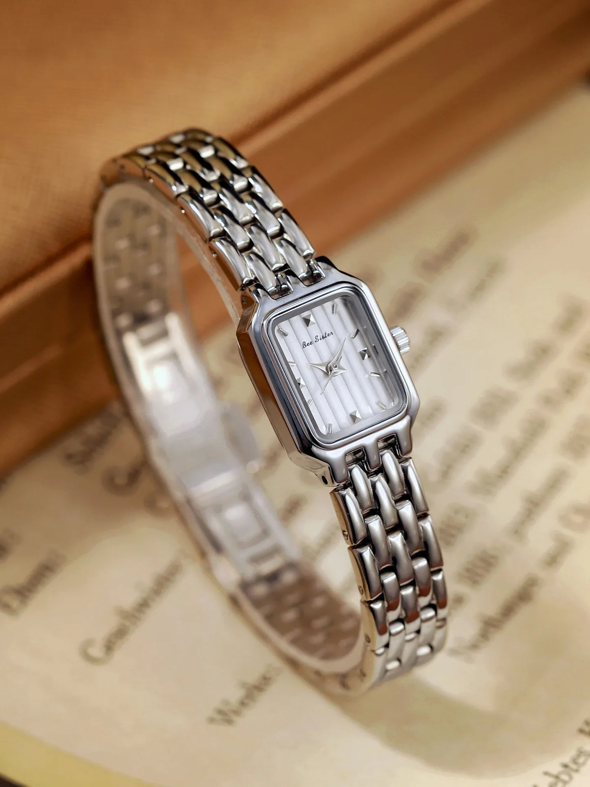 Women’s Fashion Square Small Dial Watch Stainless Steel Bracelet Luxury Quartz Wristwatch Simple Lady Dress Gift 2025 New