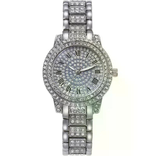 6Pcs Women's Rhinestone Quartz Watch Set Fashion Wrist Watch & Jewelry Set Gift