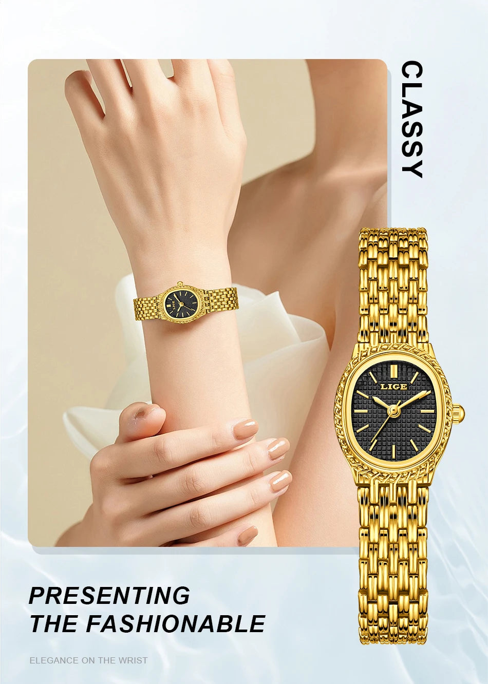 LIGE 2026 Elegant Quartz Woman Watch Classic Fashion Luxury Simple Dial Waterproof Ladies Bracelet Women's Wristwatch Clock Gift