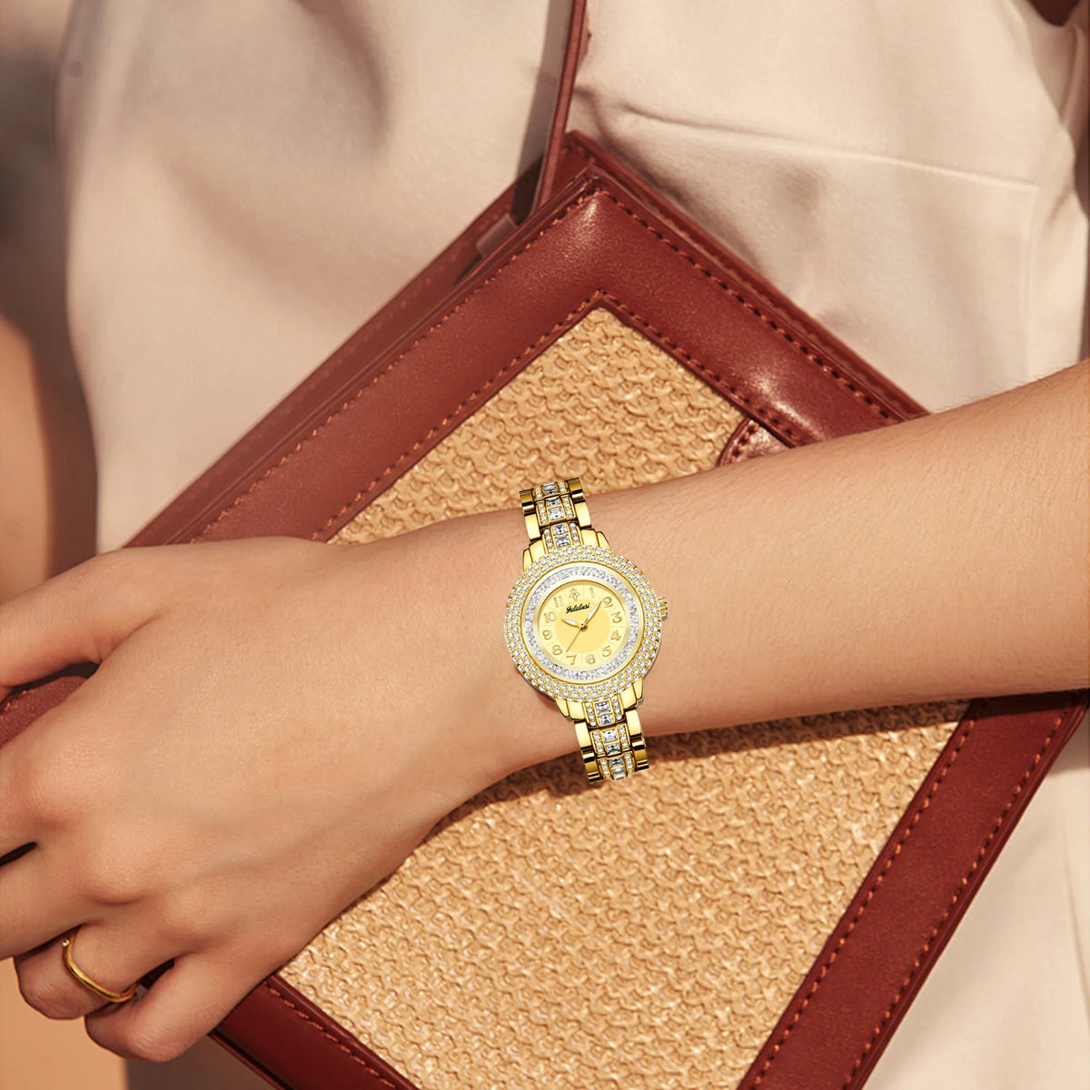 Luxury Rhinestone Bracelet Quartz Watch