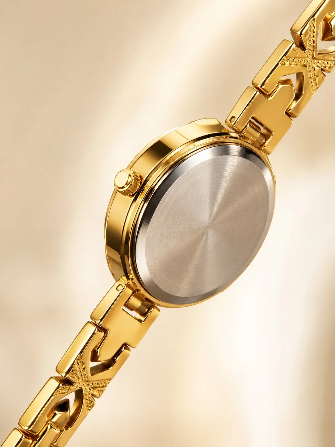 Retro Polygonal Dial Rhinestone Ladies Watch