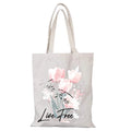 Floral canvas tote bag stylish eco shopper