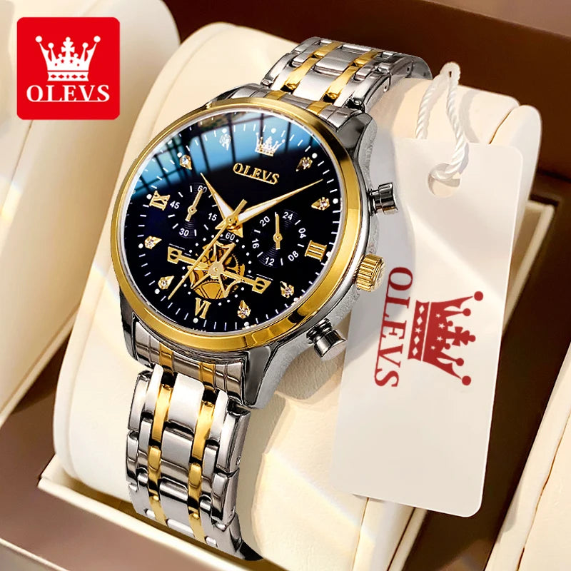 OLEVS 2897 Watches for Women Original Ladies Watch Waterproof Chronograph Sports Business Elegant Women's Quartz Wristwatches