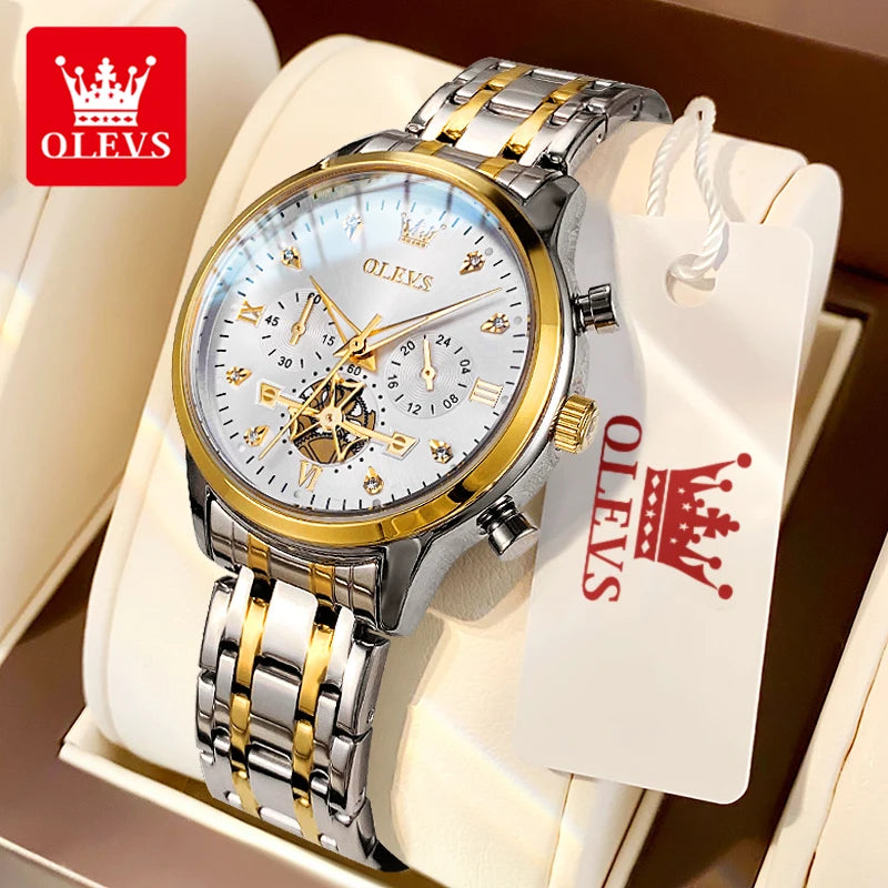 OLEVS 2897 Watches for Women Original Ladies Watch Waterproof Chronograph Sports Business Elegant Women's Quartz Wristwatches