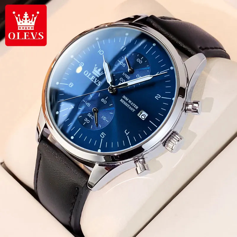 OLEVS 2880 Mens Watch Classic Original Multifunctional Quartz Watch Waterproof Luminous Date Watches For Men Box Gift