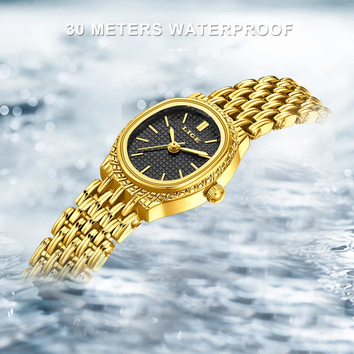 LIGE 2026 Elegant Quartz Woman Watch Classic Fashion Luxury Simple Dial Waterproof Ladies Bracelet Women's Wristwatch Clock Gift