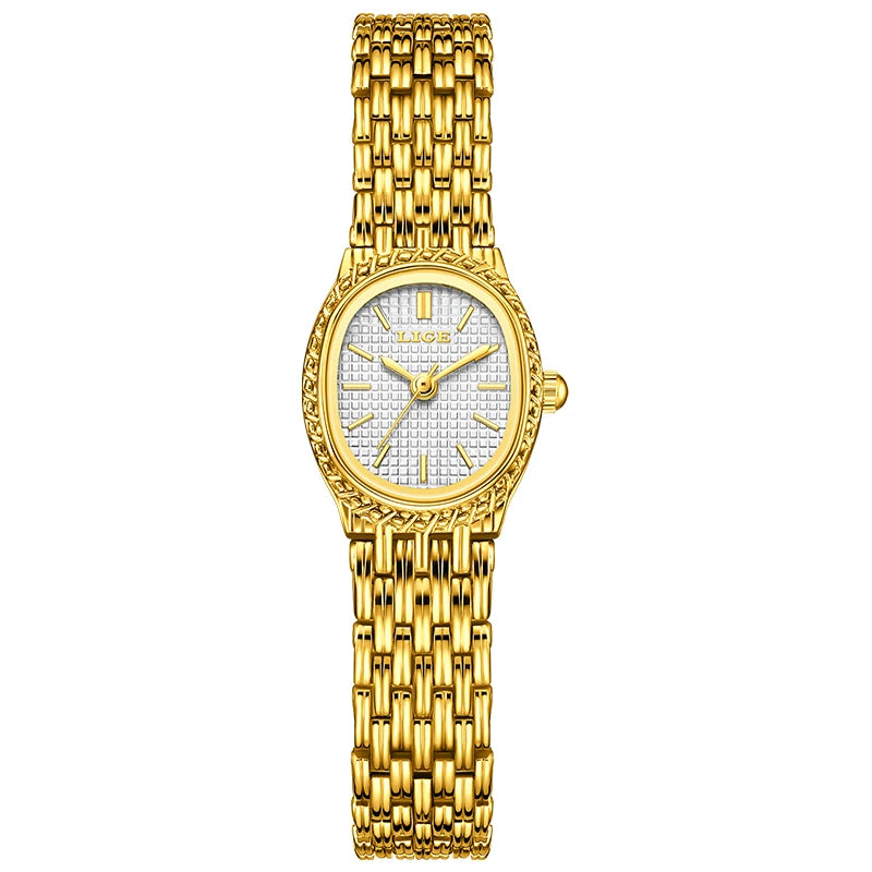 LIGE 2026 Elegant Quartz Woman Watch Classic Fashion Luxury Simple Dial Waterproof Ladies Bracelet Women's Wristwatch Clock Gift