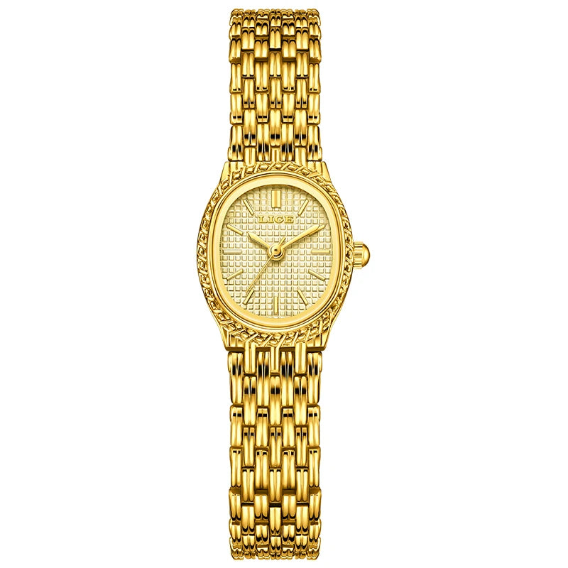LIGE 2026 Elegant Quartz Woman Watch Classic Fashion Luxury Simple Dial Waterproof Ladies Bracelet Women's Wristwatch Clock Gift