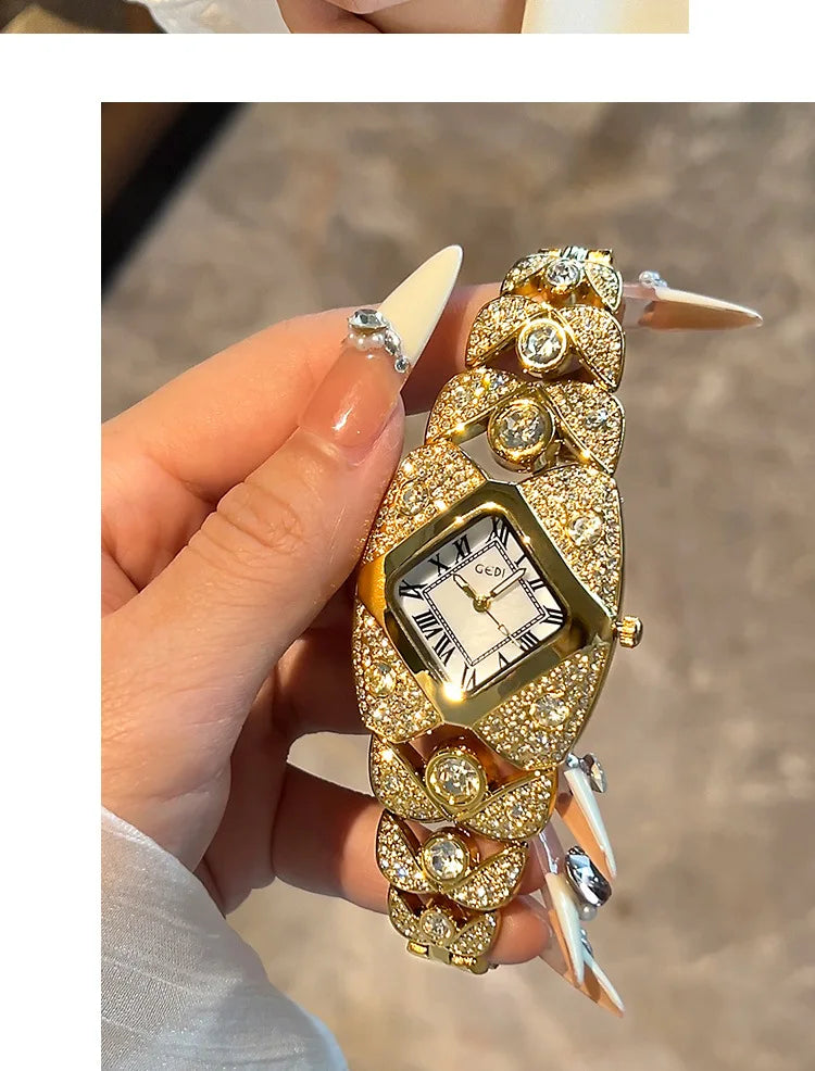 Elegant Rhinestone Ladies Bracelet Watch