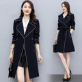 Women's Double Breasted Trench Coat with Belt